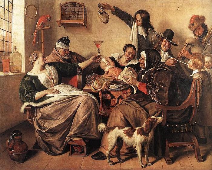 Jan Steen The way you hear it is the way you sing it Norge oil painting art